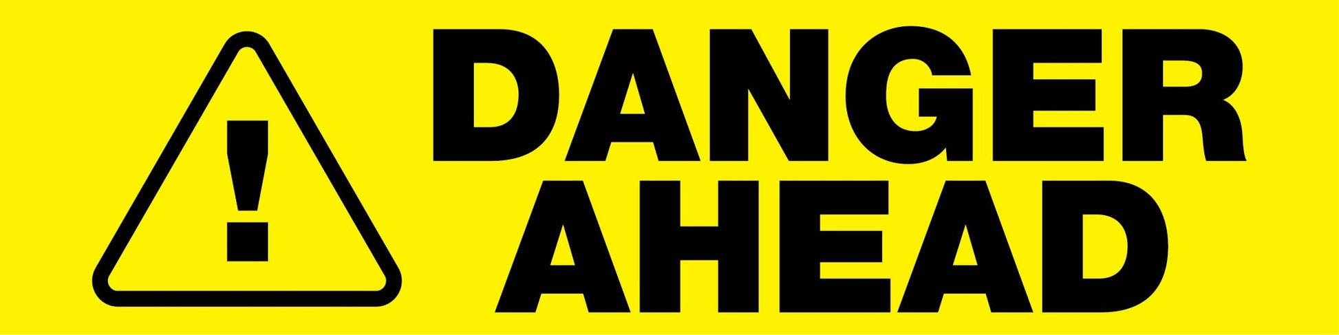 Danger Ahead - Landscape Corflute Toblerone Signs - New Signs