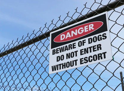 Danger Beware of Dogs Do Not Enter Sign - New Signs