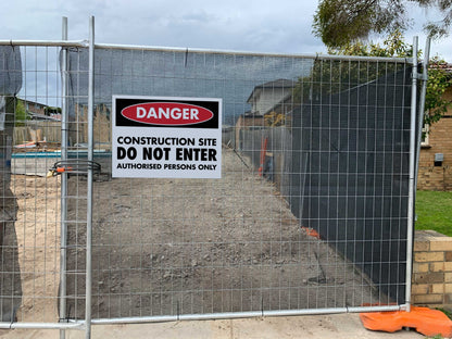 Danger Construction Site Do Not Enter Authorised Persons Only Sign - New Signs