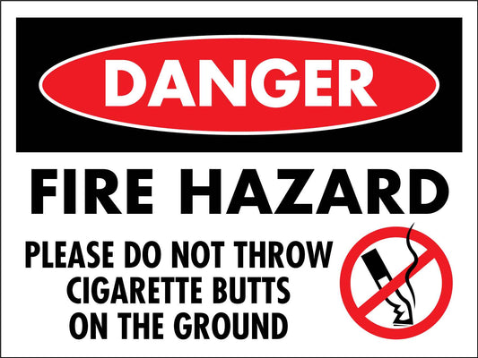 Danger Fire Hazard Sign - New Signs