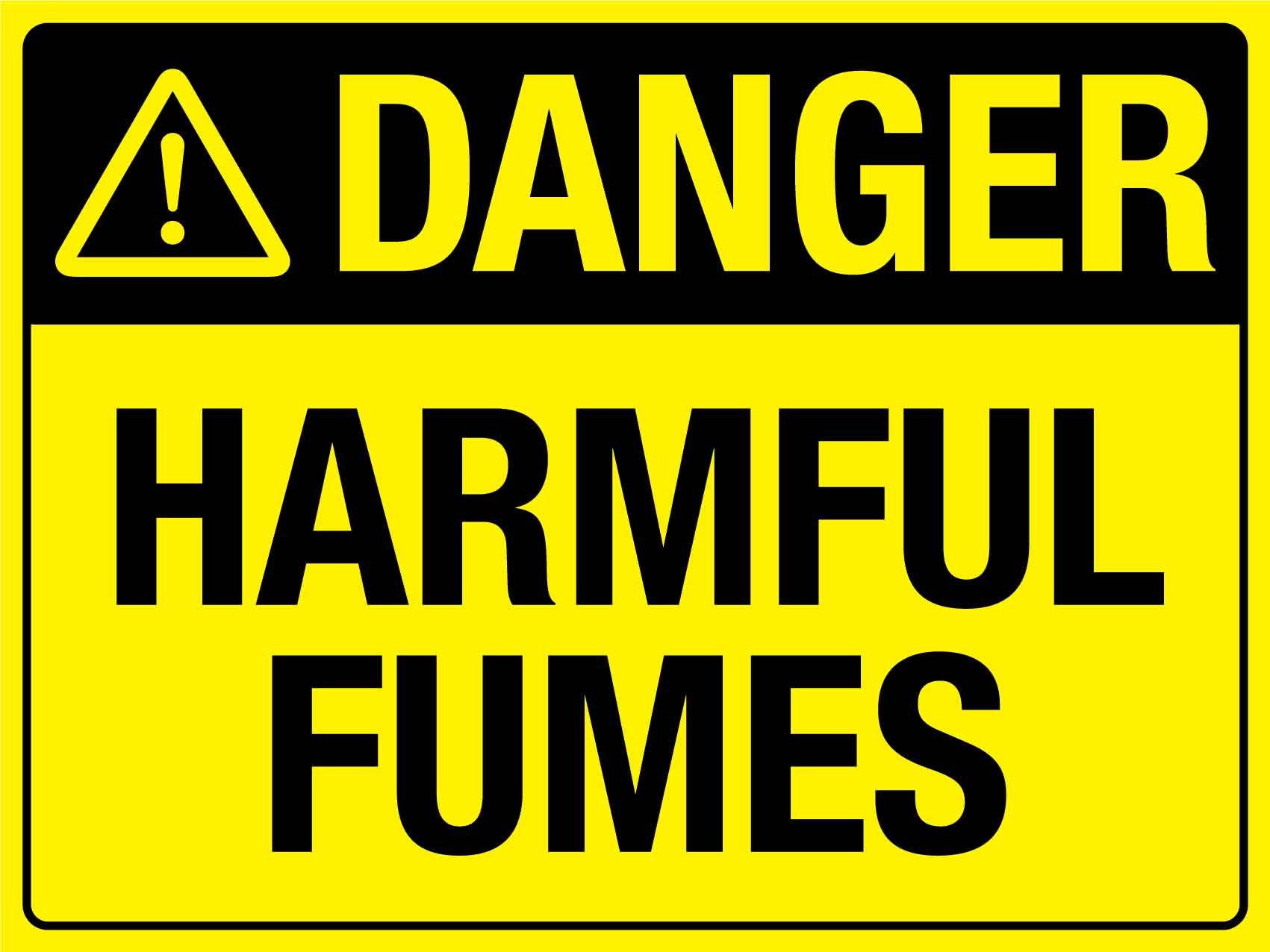 Danger Harmful Fumes Sign - New Signs