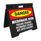 Danger Microwave Oven - Evarite A - Frame Sign - New Signs