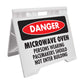 Danger Microwave Oven - Evarite A - Frame Sign - New Signs