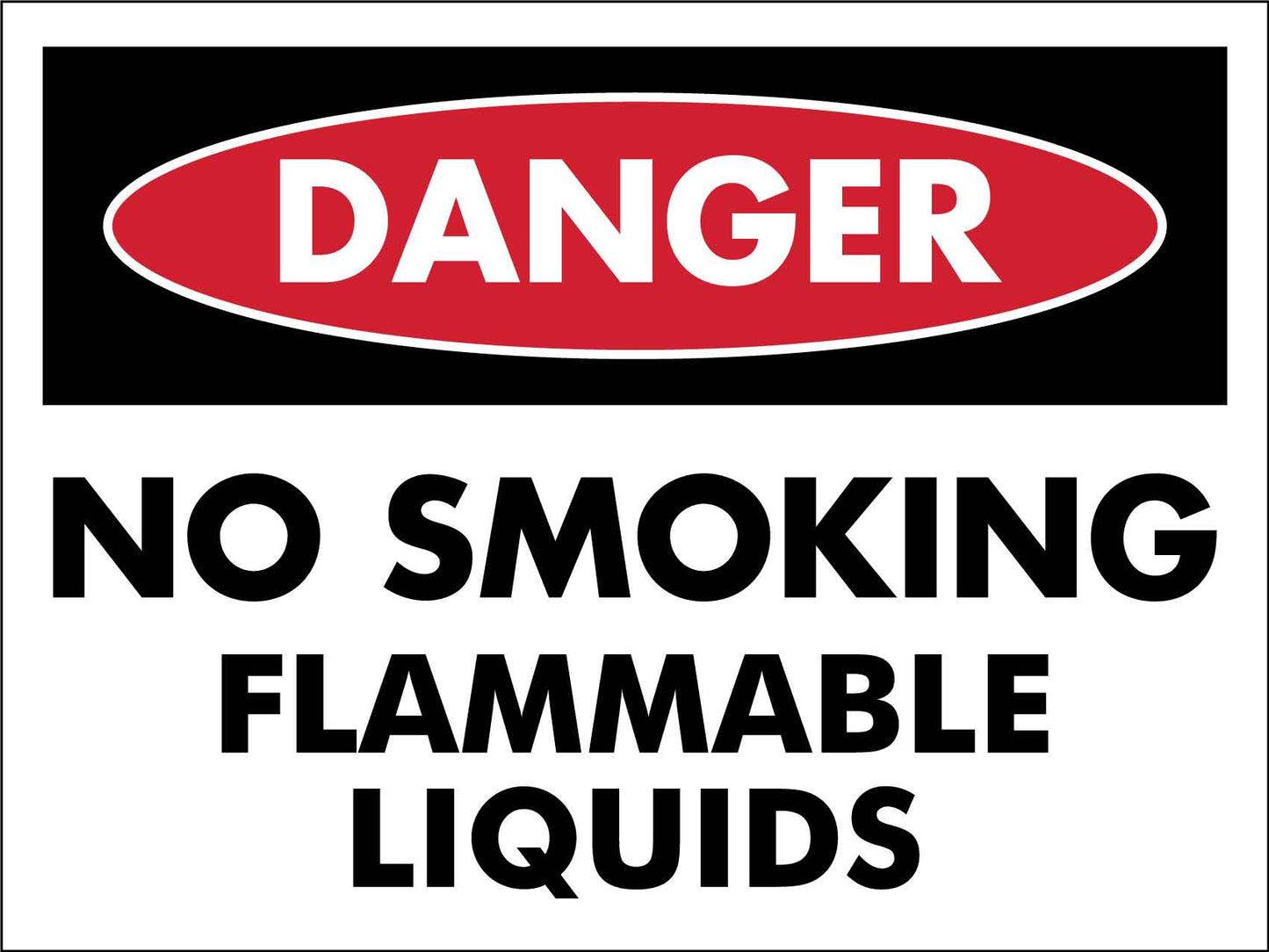 Danger No Smoking Flammable Liquids Sign - New Signs