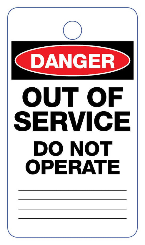 Danger Out Of Service Do Not Operate Lock Out Tag – New Signs