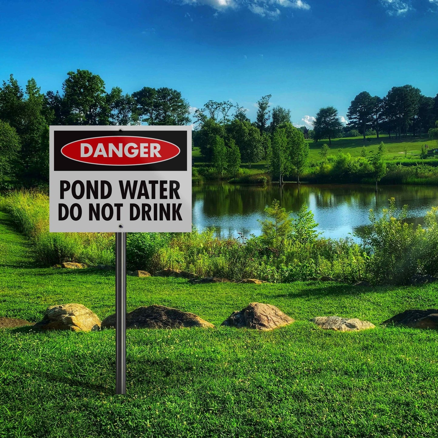 Danger Pond Water Do Not Drink Sign - New Signs