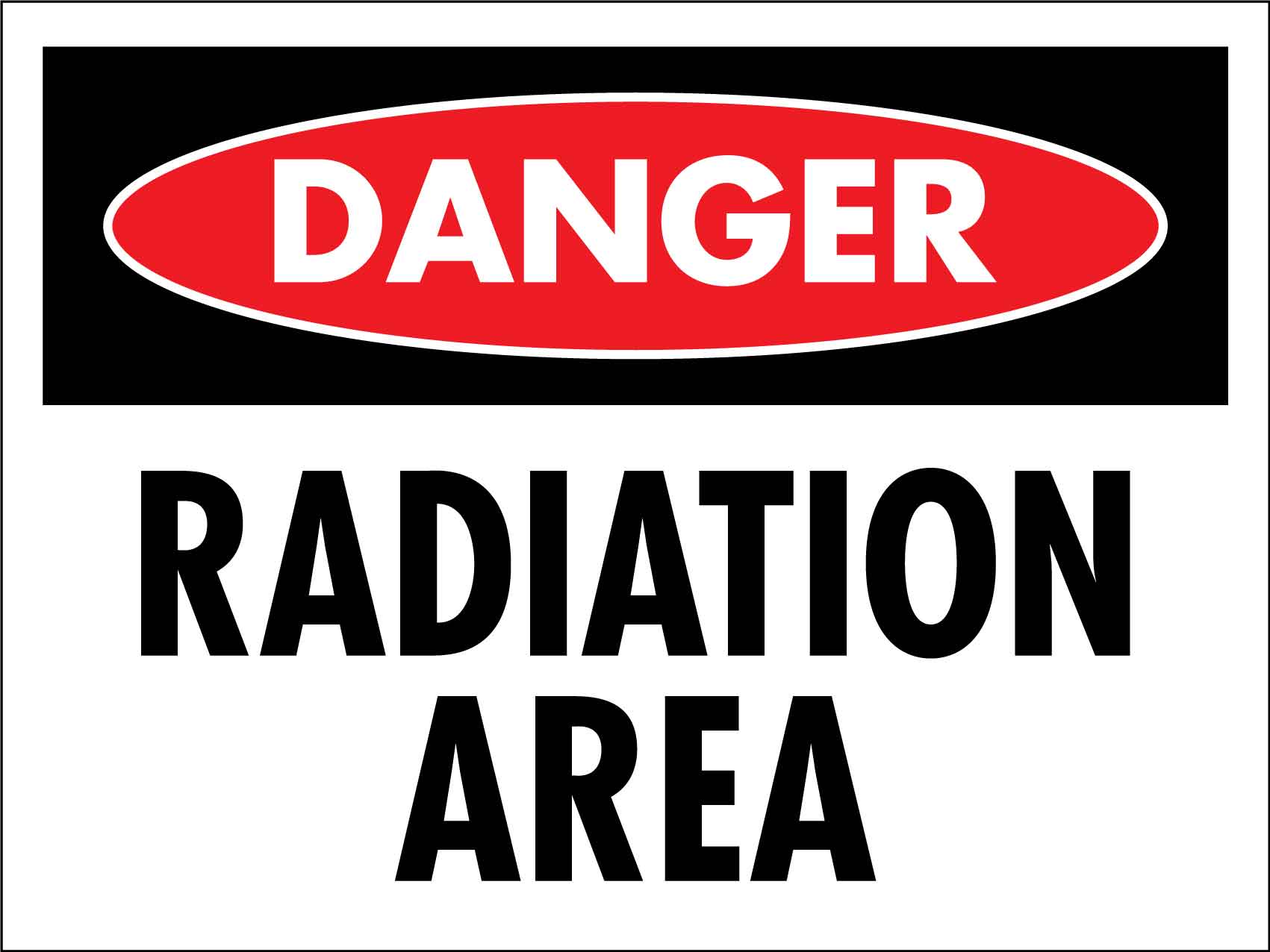 Danger Radiation Area Sign - New Signs
