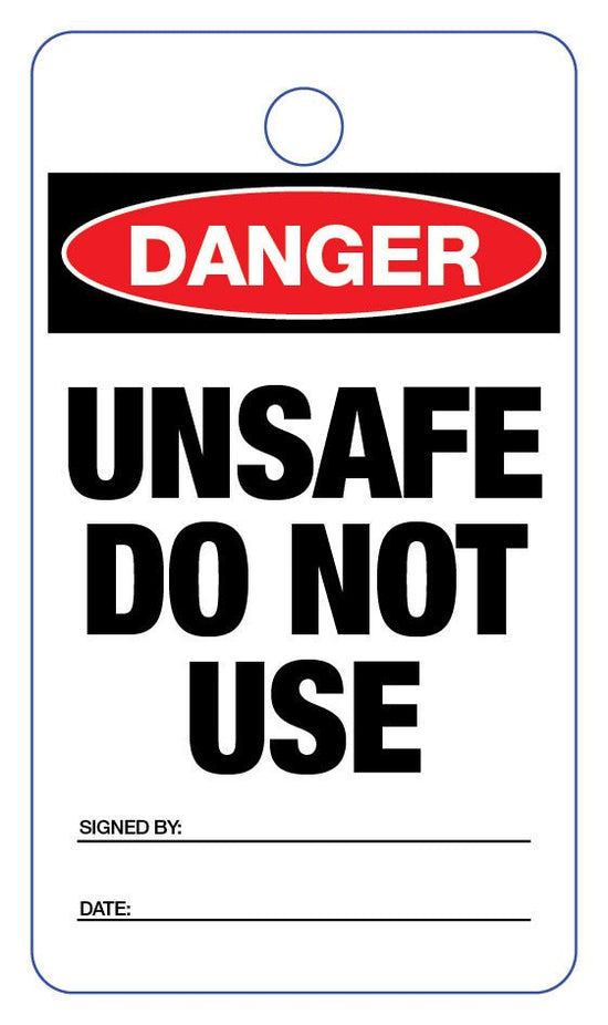 Danger Unsafe Do Not Use Lock Out Tag – New Signs