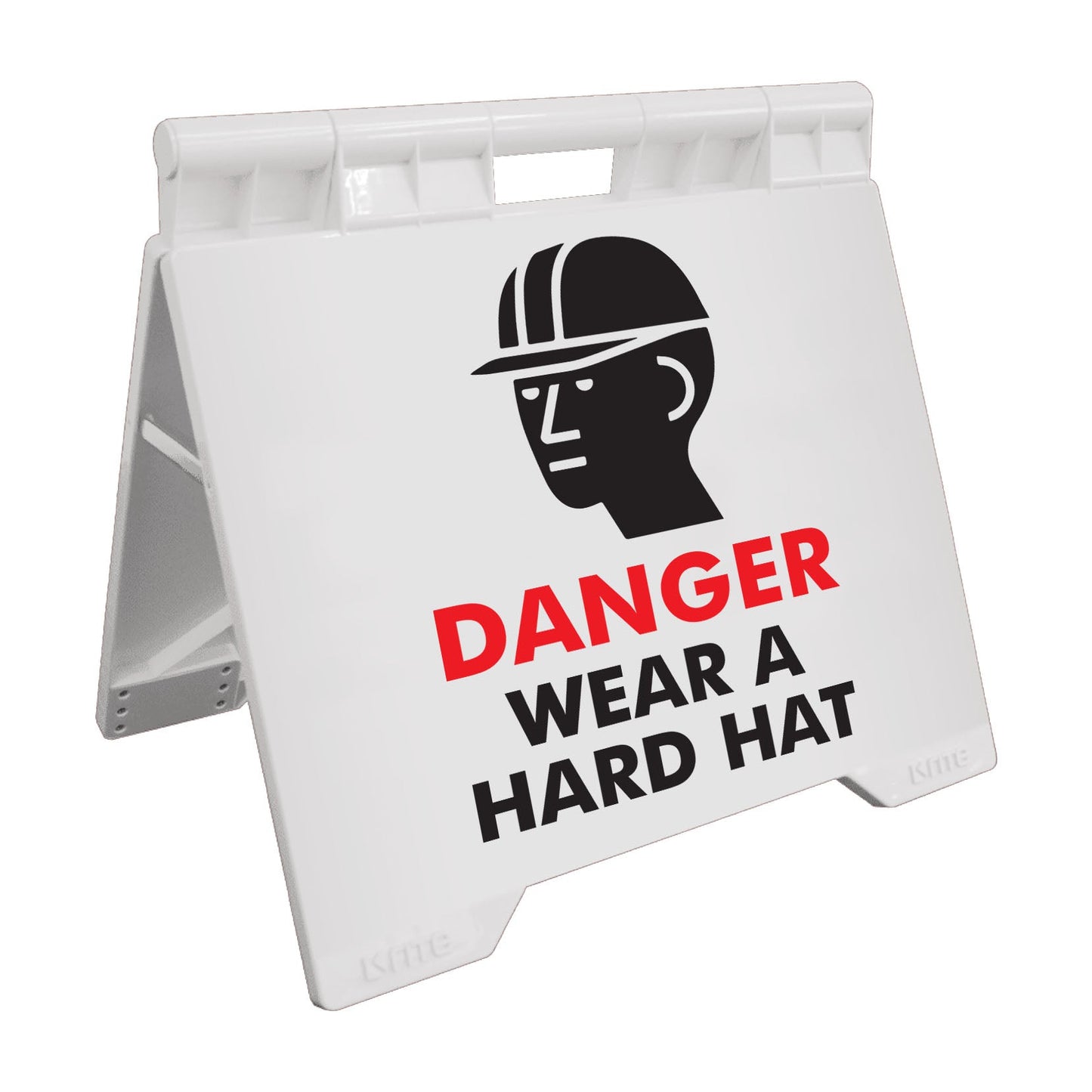 Danger Wear A Hard Hat - Evarite A - Frame Sign - New Signs