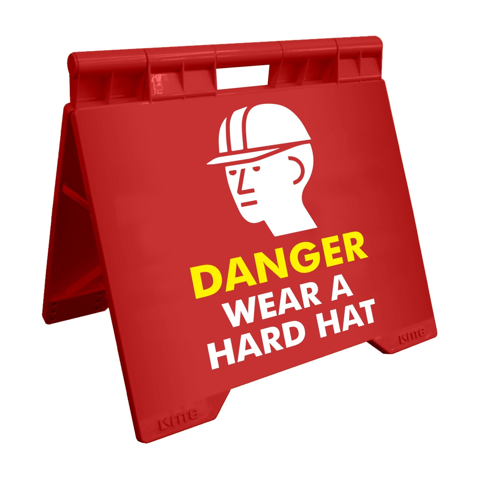 Danger Wear A Hard Hat - Evarite A - Frame Sign - New Signs