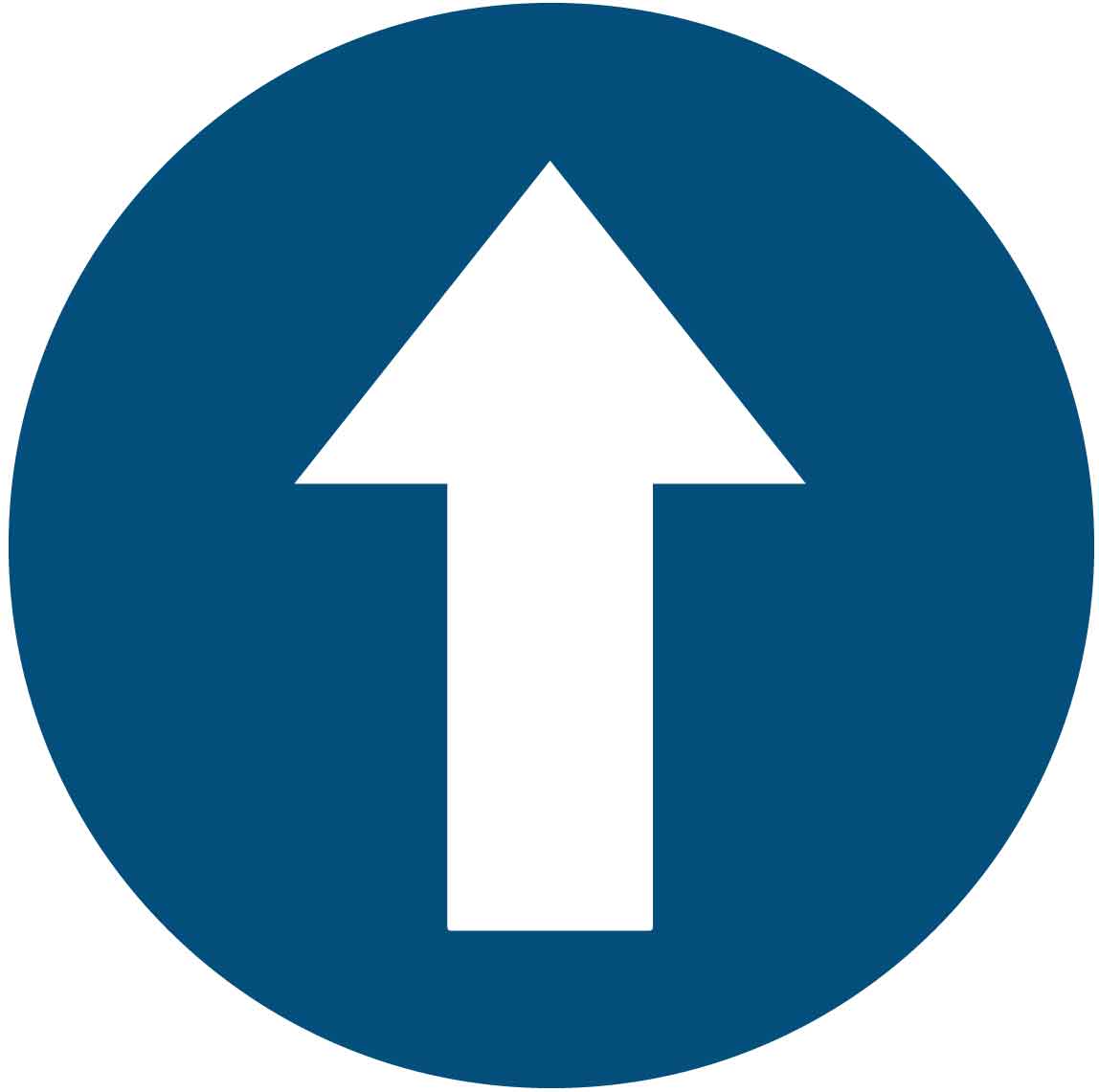 Dark Blue & White Directional Arrow Floor Sticker - Anti Slip - New Signs