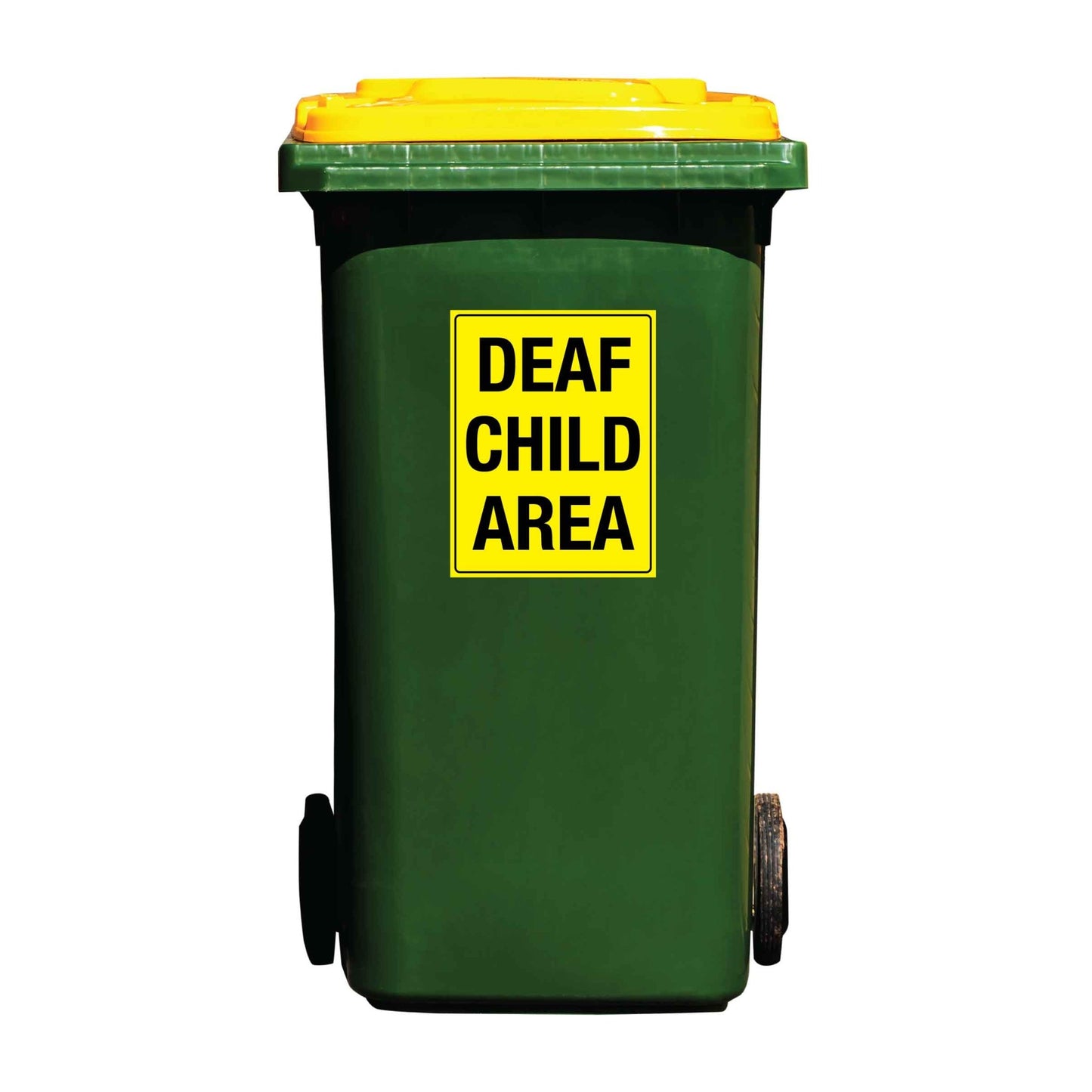 Deaf Child Area Wheelie Bin Stickers - New Signs