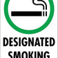 Designated Smoking Area - Corflute Bollard Traffic Signs - New Signs