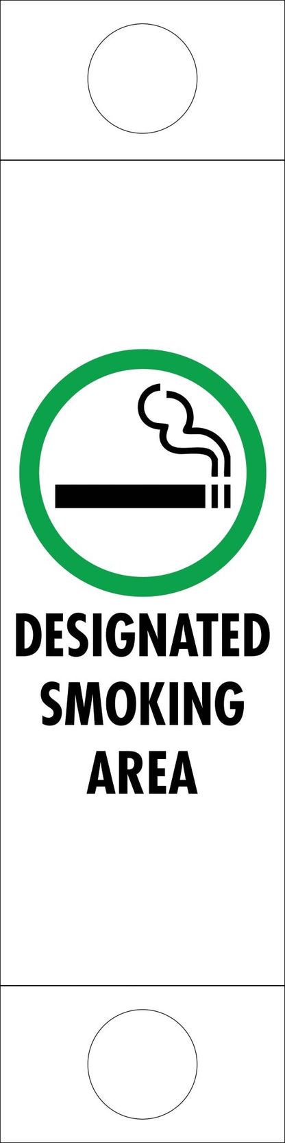 Designated Smoking Area - Corflute Bollard Traffic Signs - New Signs