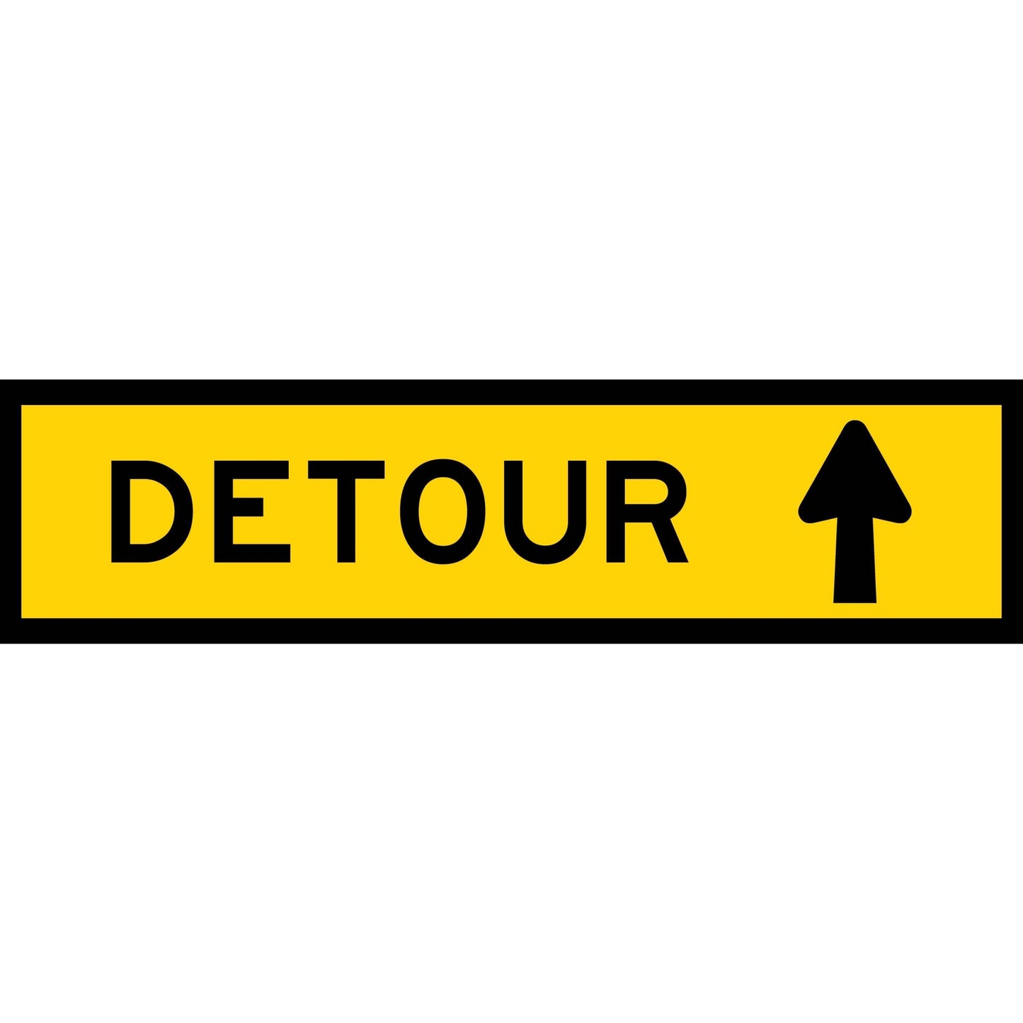 Detour (Arrow Up) Long Skinny Multi Message Traffic Sign - New Signs