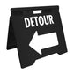 Detour Left - Evarite A - Frame Sign - New Signs