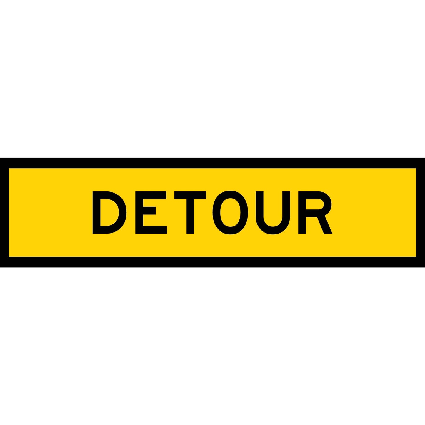 Detour Long Skinny Multi Message Traffic Sign - New Signs