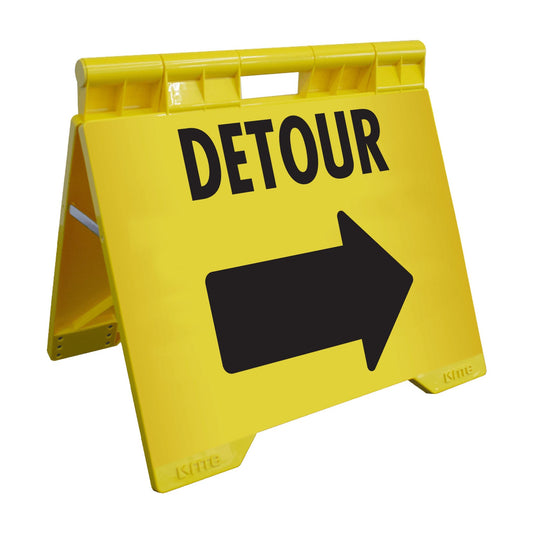 Detour Right - Evarite A - Frame Sign - New Signs