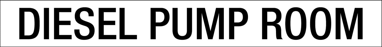 Diesel Pump Room - Statutory Sign - New Signs