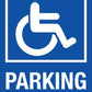 Disabled Parking Blue Left Arrow - Corflute Bollard Traffic Signs - New Signs