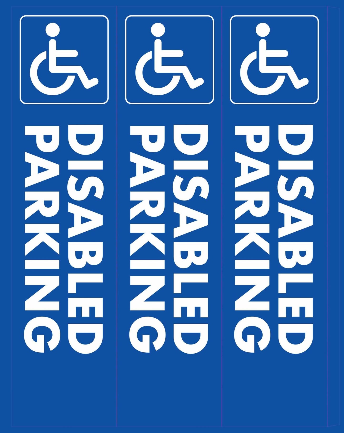 Disabled Parking - Corflute Bollard Cover - New Signs