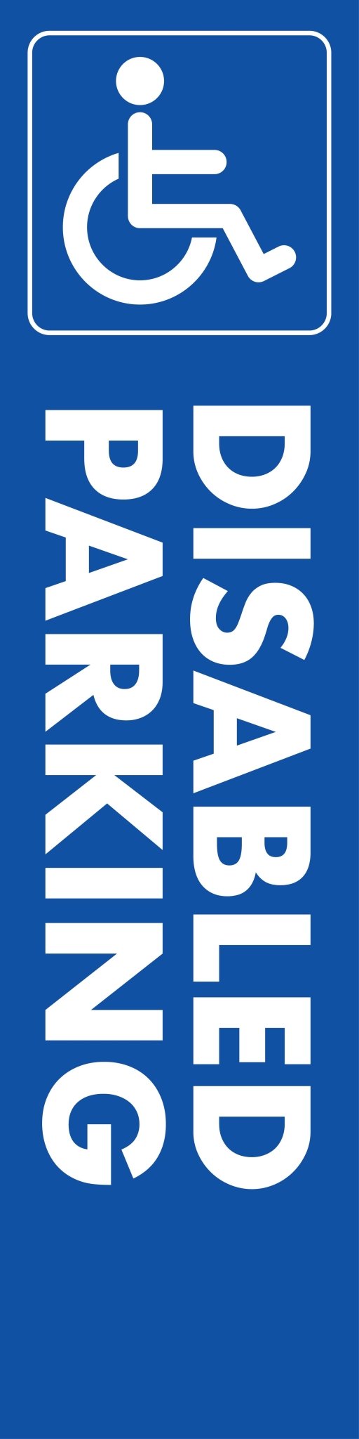 Disabled Parking - Corflute Bollard Cover - New Signs