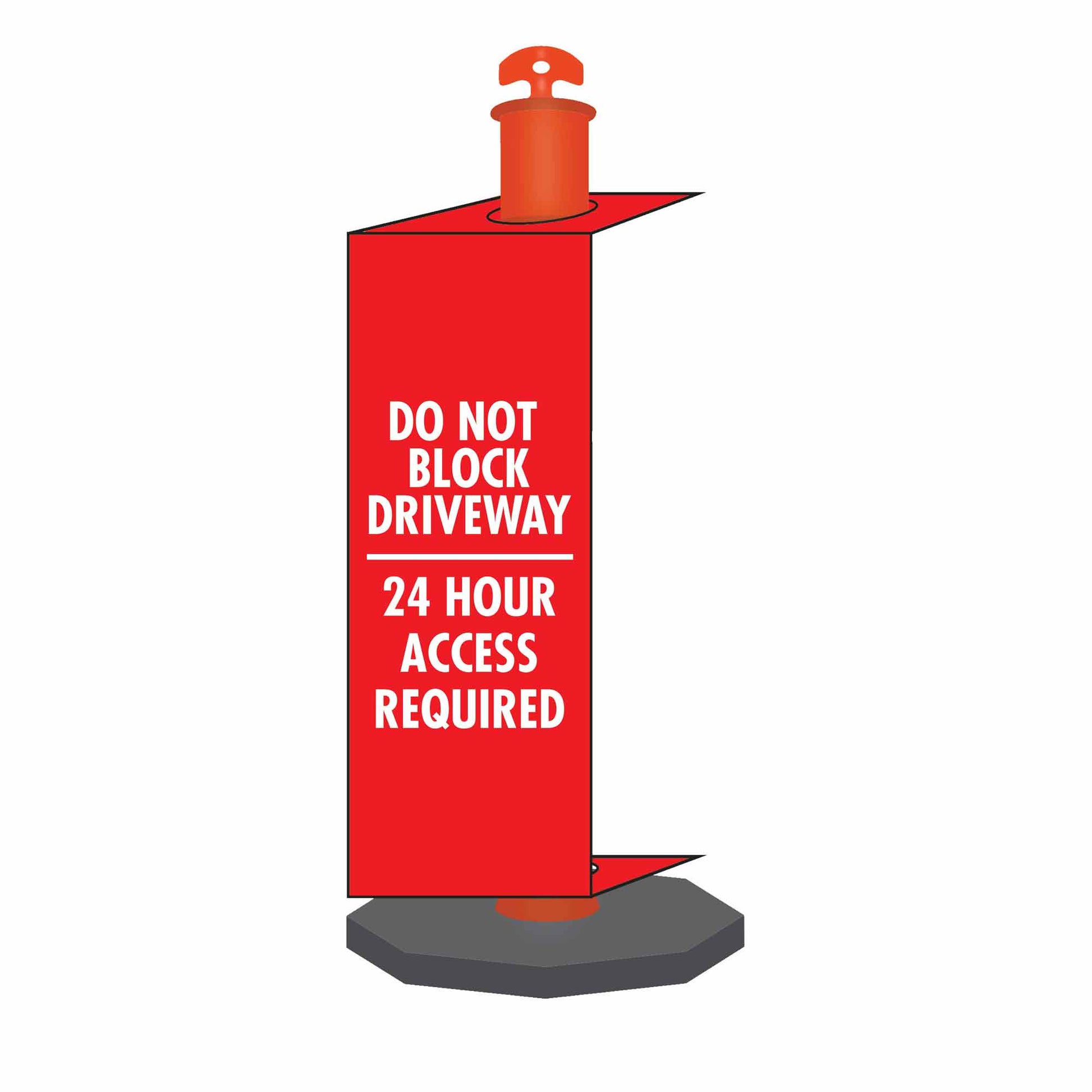 Do Not Block Driveway 24 Hour Access Required - Corflute Bollard Traffic Signs - New Signs