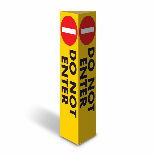 Do Not Enter - Corflute Bollard Cover - New Signs