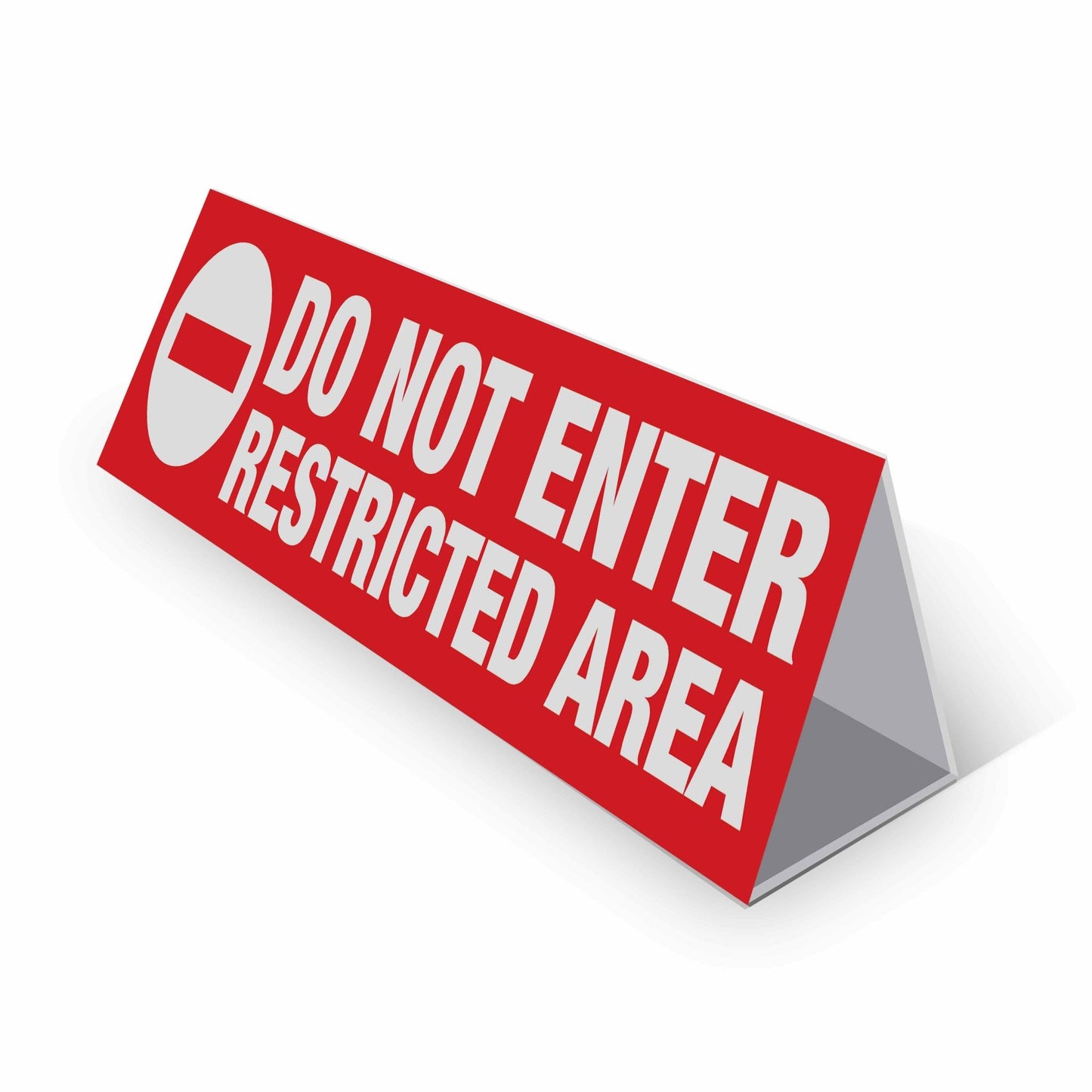 Do Not Enter Restricted Area - Landscape Corflute Toblerone Signs - New Signs
