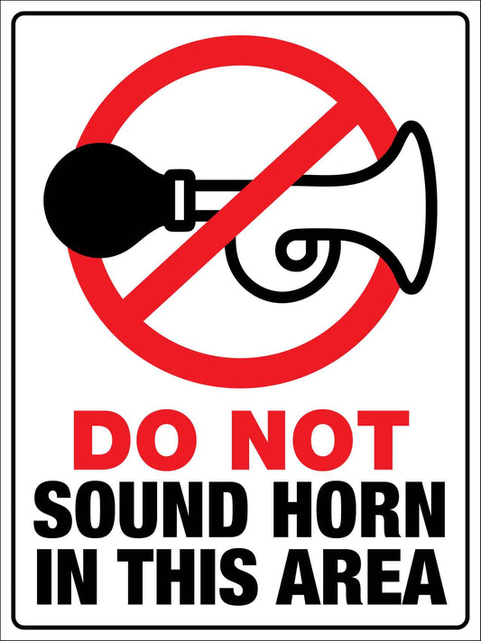 Do Not Sound Horn In This Area Sign - New Signs