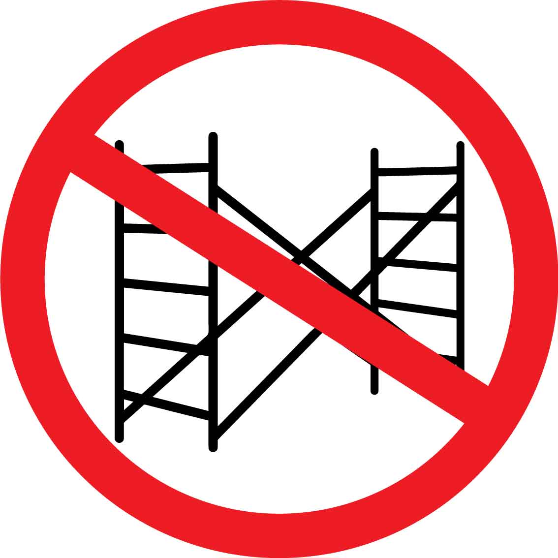 Do Not Use Scaffold Decal - New Signs