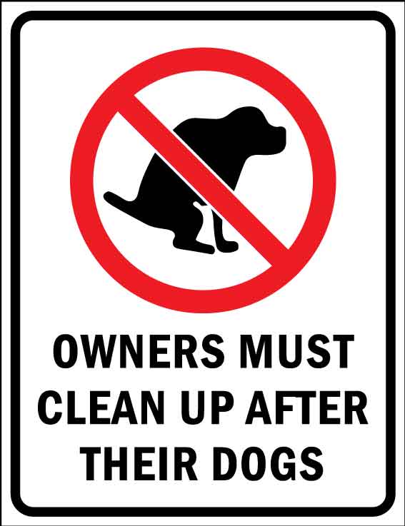 Dog Owners Must Clean Up After Their Dogs Wheelie Bin Stickers - New Signs