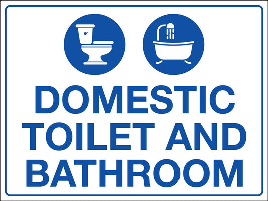 Domestic Toilet and Bathroom Sign - New Signs