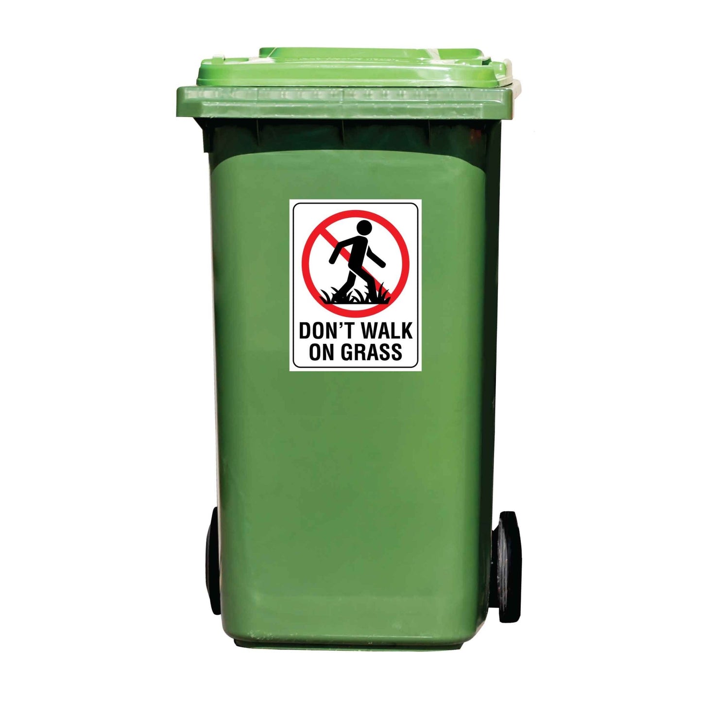 Don't Walk On Grass Wheelie Bin Sticker - New Signs