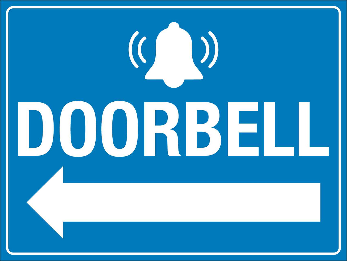 Doorbell Left Arrow Sign - New Signs