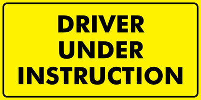 Driver Instructed Car Sign Driver Under Instruction Magnetic Vehicle Sign – New Signs