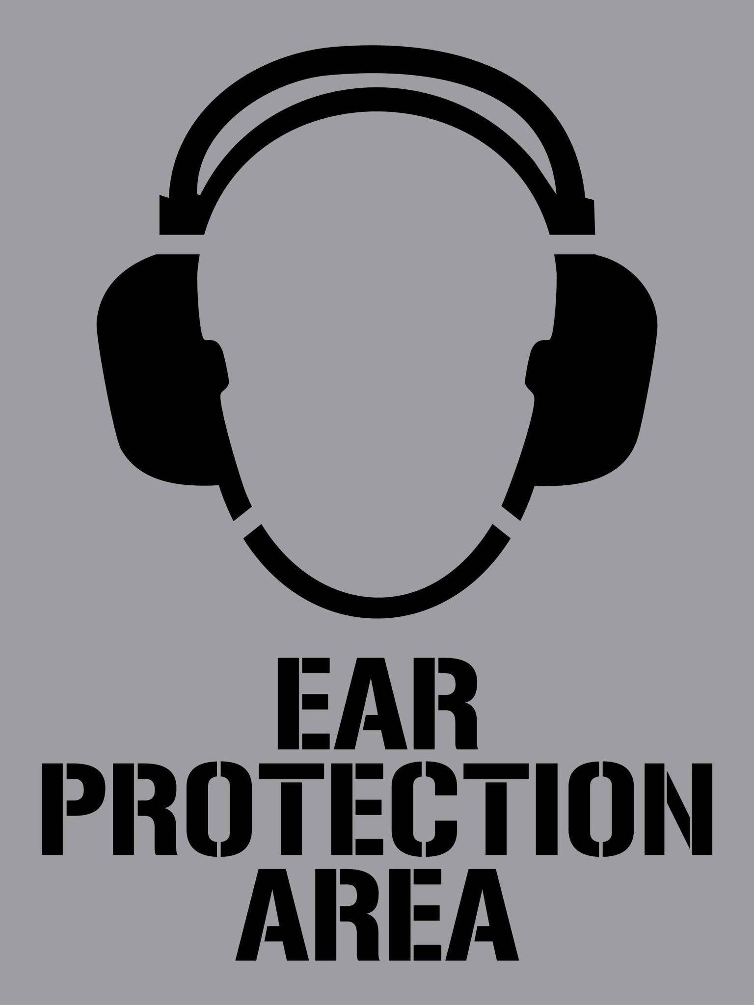 Ear Protection Area - Aluminium Composite Stencil – New Signs