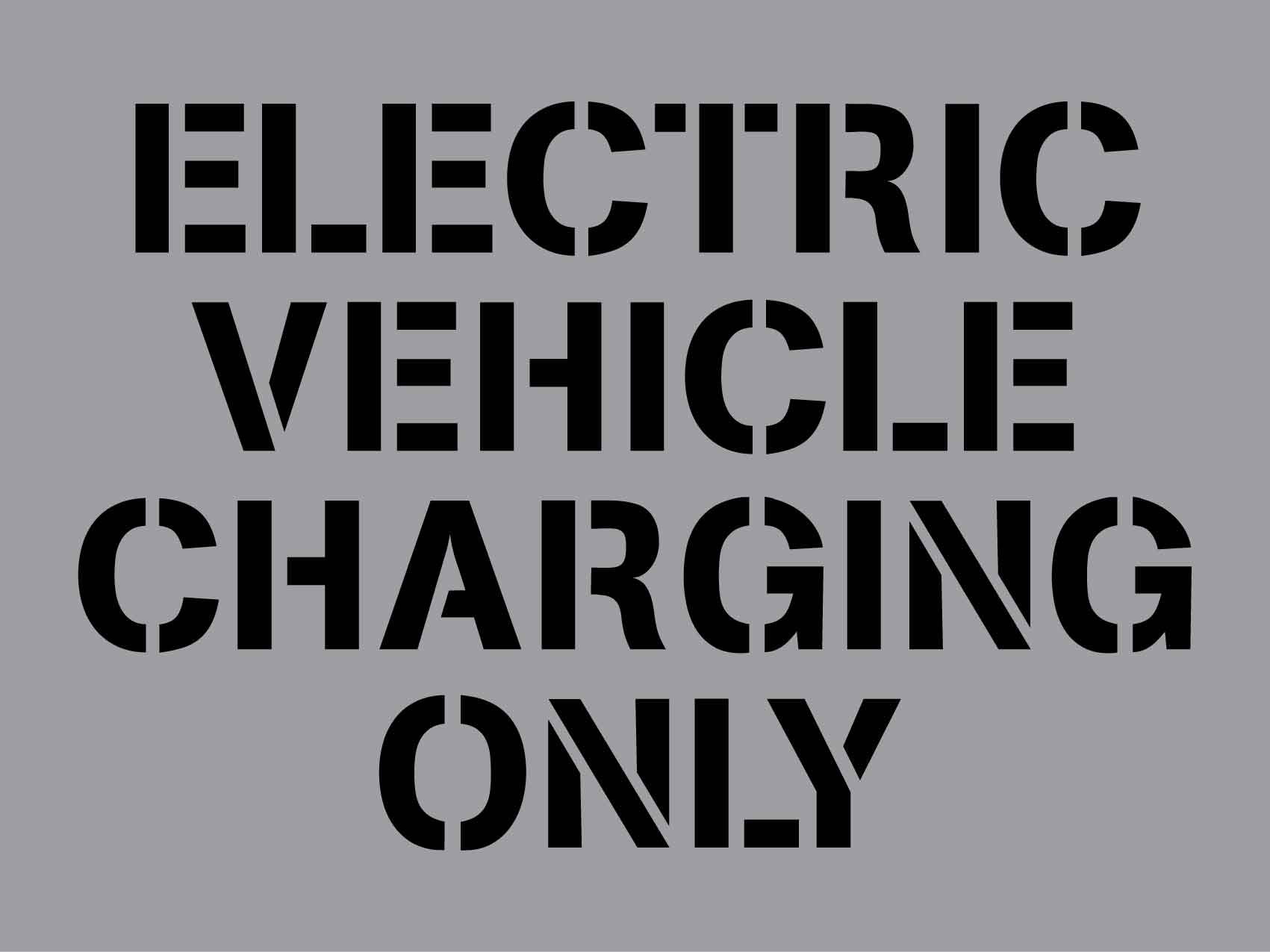 Electric Vehicle Charging Only - Aluminium Composite Stencil - New Signs