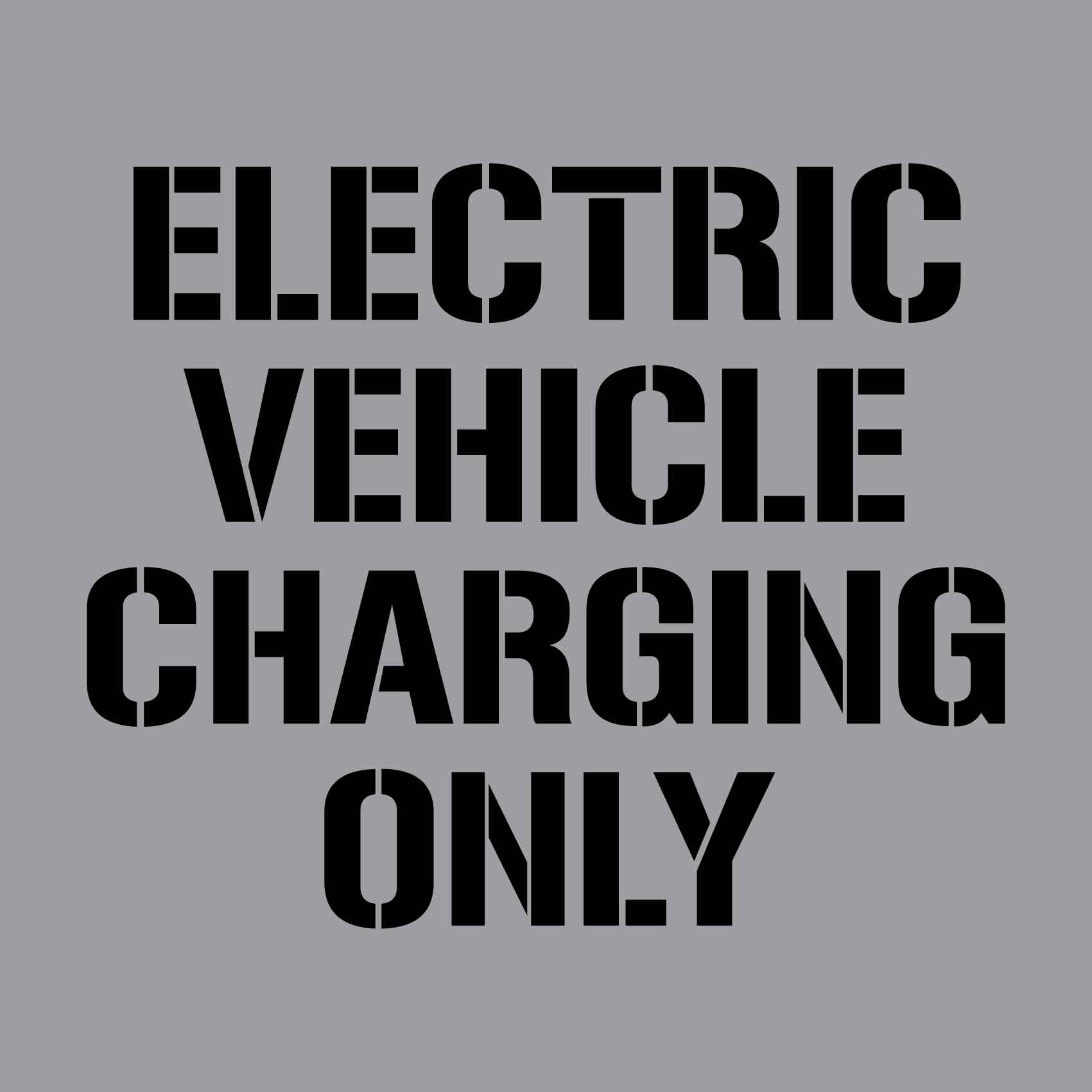 Electric Vehicle Charging Only - Aluminium Composite Stencil - New Signs