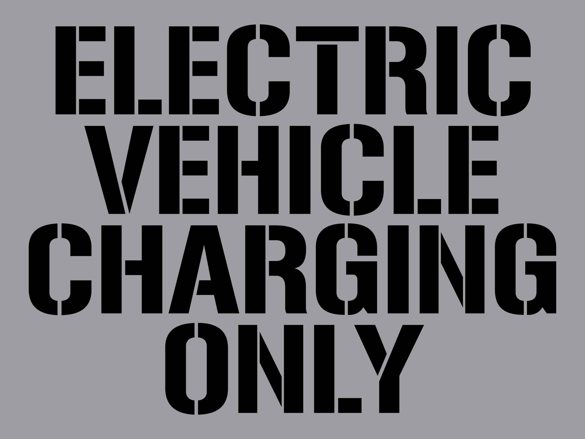Electric Vehicle Charging Only - Aluminium Composite Stencil - New Signs