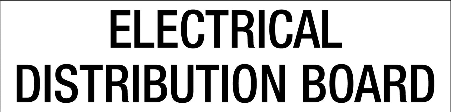Electrical Distribution Board - Statutory Sign - New Signs