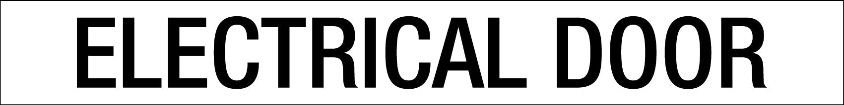 Electrical Door - Statutory Sign - New Signs