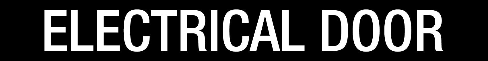 Electrical Door - Statutory Sign - New Signs