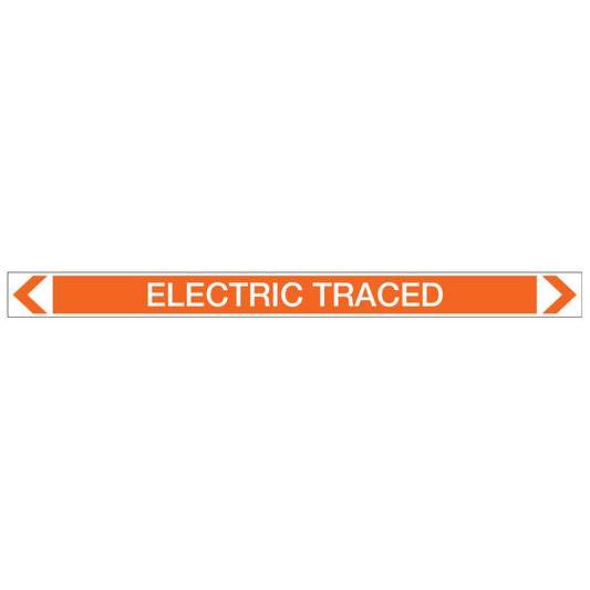 Electrical - Electric Traced - Pipe Marker Sticker - New Signs