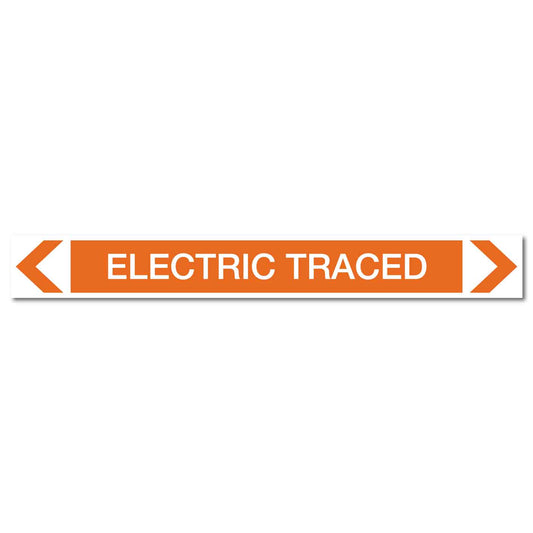 Electrical - Electric Traced - Pipe Marker Sticker - New Signs