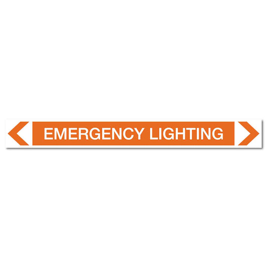 Electrical - Emergency Lighting - Pipe Marker Sticker - New Signs