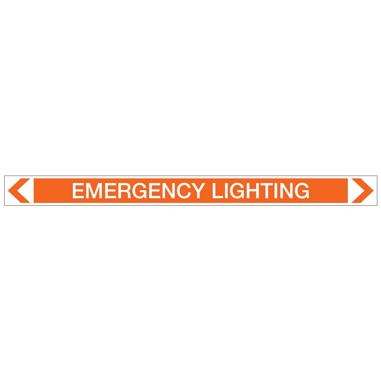 Electrical - Emergency Lighting - Pipe Marker Sticker - New Signs
