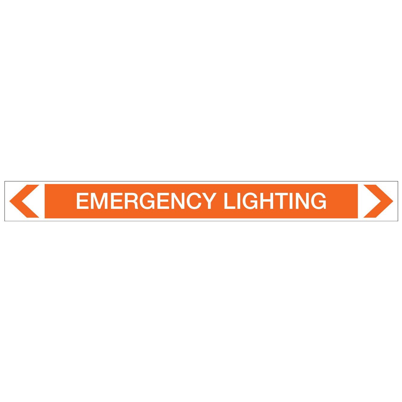 Electrical - Emergency Lighting - Pipe Marker Sticker - New Signs