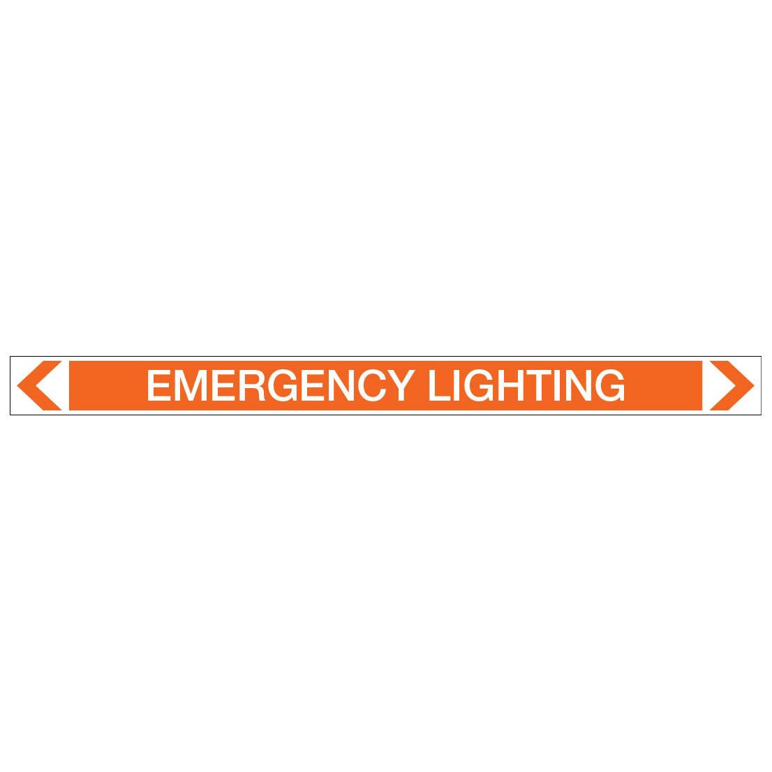Electrical - Emergency Lighting - Pipe Marker Sticker - New Signs