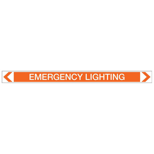 Electrical - Emergency Lighting - Pipe Marker Sticker - New Signs